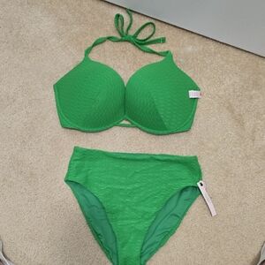 NWT Victoria's Secret Vibrant Green Bikini Set